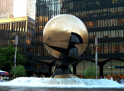 The Sphere at WTC as originally sited