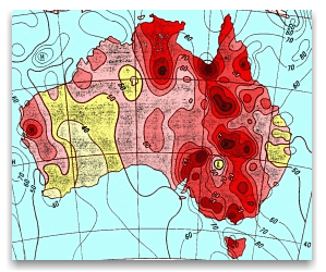 Map of plutonic waters in Australia